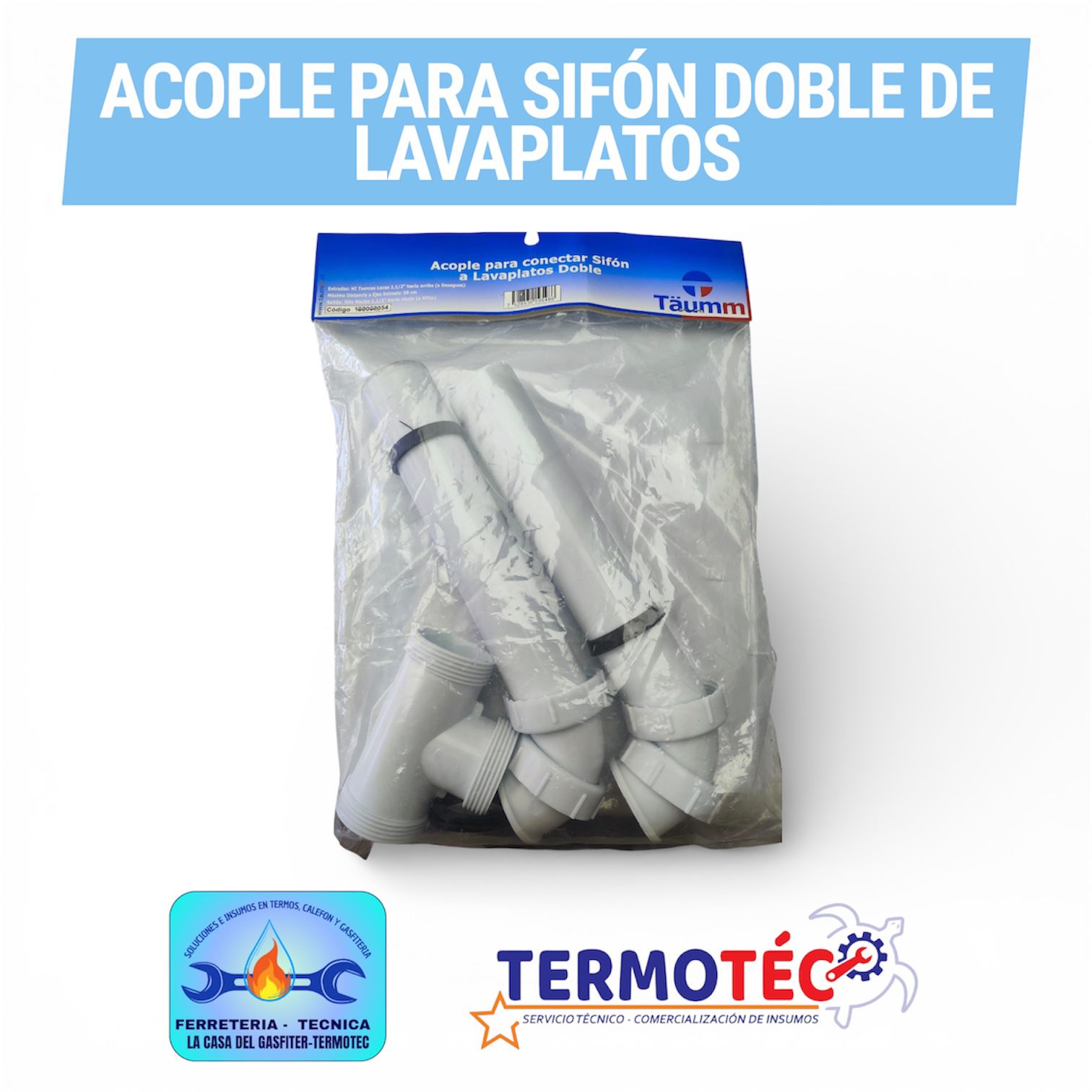 Acople Para Conectar Sifon A Lavaplatos Doble