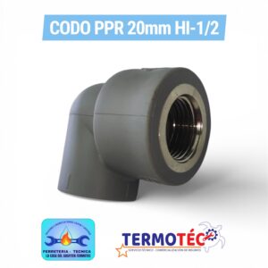 Codo PP-R 20 X 1/2 HI